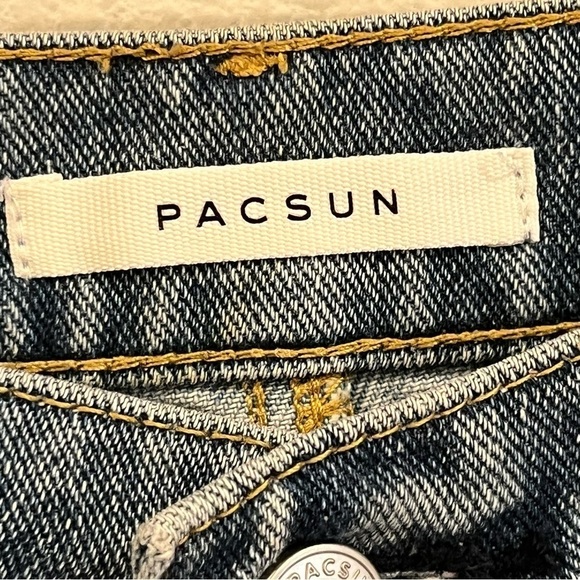 PacSun two tone patch style high rise straight jeans size 28 - Picture 9 of 9